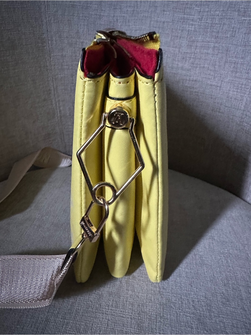 Yellow Monogram Shoulder - Crossbody with Red Trim - Picture 6 of 9